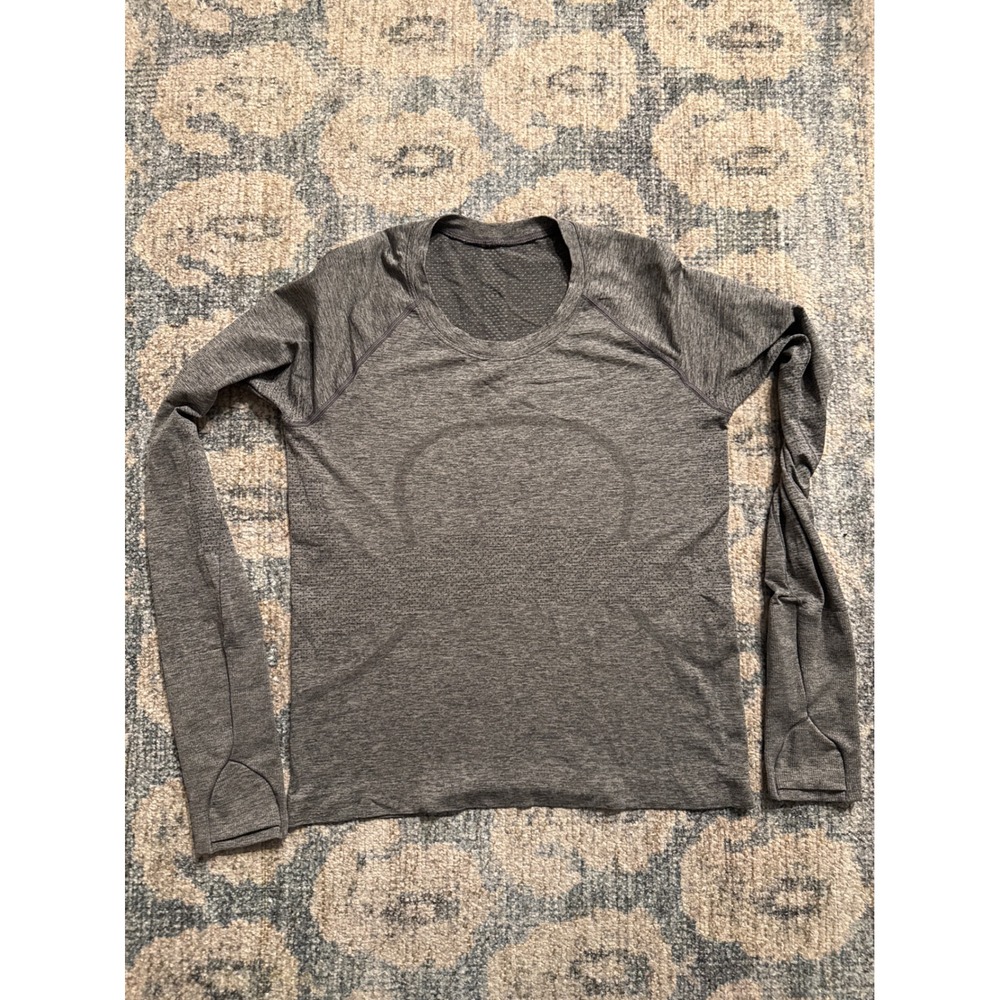 Lululemon Swiftly Tech Long-Sleeve Shirt 2.0 Black Size 8 Excellent Condition